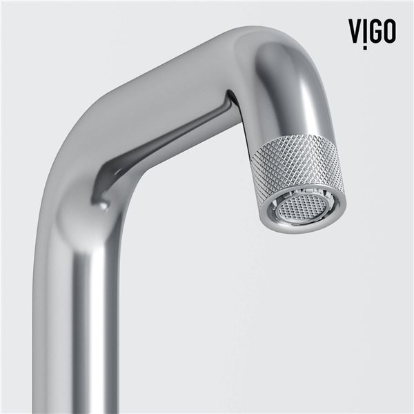 VIGO Cass&nbsp;9-in H Single Handle One-Hole Bathroom Faucet - Chrome