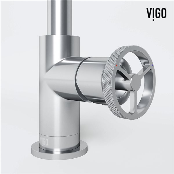 VIGO Cass&nbsp;9-in H Single Handle One-Hole Bathroom Faucet - Chrome