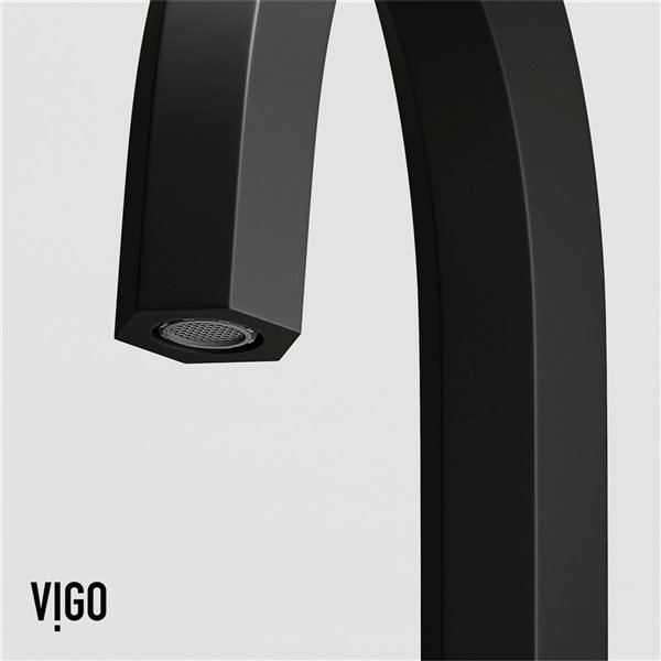 VIGO Hart 9-in Matte Black 2-Handle Bathroom Widespread Faucet