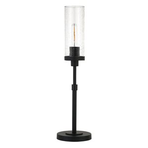 Lampe de table Frieda de Hailey Home 26,68 po h. bronze noirci avec abat-jour en verre