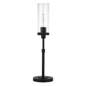 Hailey Home Frieda 26.68-in H Blackened Bronze Table Lamp with Glass Shade