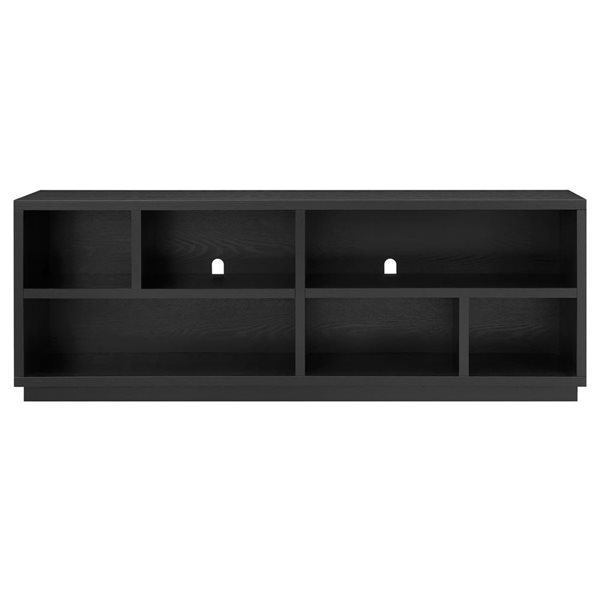 Hailey Home Bowman Black Grain TV Stand for TVs up to 75-in