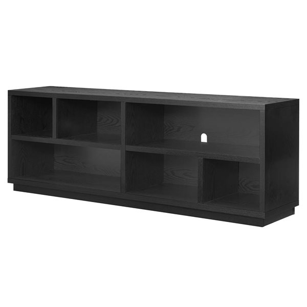 Hailey Home Bowman Black Grain TV Stand for TVs up to 75-in