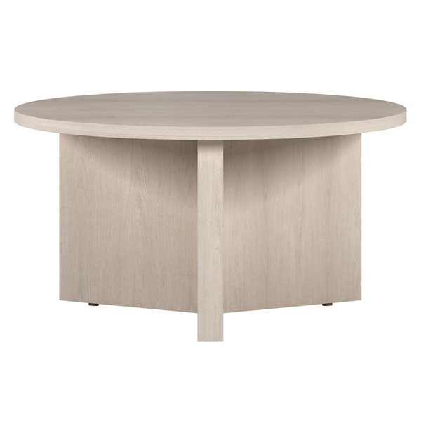 Table basse ronde Anders de Hailey Home blanc aulne en composite