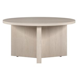 Table basse ronde Anders de Hailey Home blanc aulne en composite