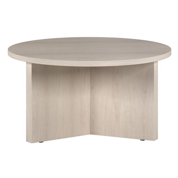 Hailey Home Anders Alder White Round Composite Coffee Table