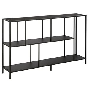 Hailey Home Winthrop 52-in W 3-Tier Blackened Bronze Metal Modern Console Table w/ Metal Shelves