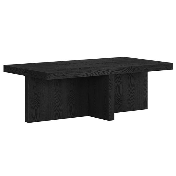 Table basse Elna de Hailey Home grain de bois noir en composite