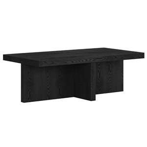 Table basse Elna de Hailey Home grain de bois noir en composite