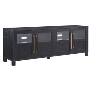 Hailey Home Holbrook Black Grain TV Stand for TVs up to 75-in