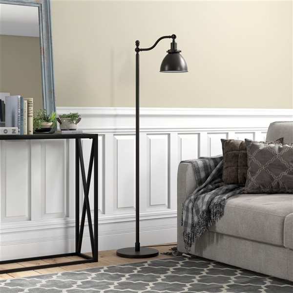 Hailey Home Beverly 65-in H Black Floor Lamp w/ Metal Shade