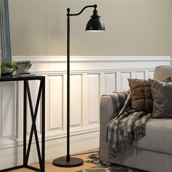 Hailey Home Beverly 65-in H Black Floor Lamp w/ Metal Shade