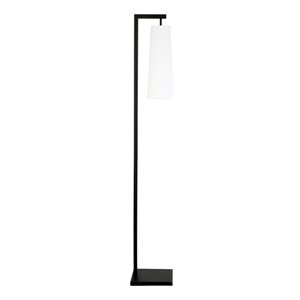 Hailey Home Moser 71-in H Black Floor Lamp w/ White Fabric Shade