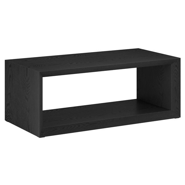 Table basse Osmond de Hailey Home grain de bois noir en composite