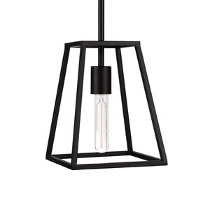 Luminaire suspendu Rhom Hailey Home 8 po l. noir à cadre ouvert