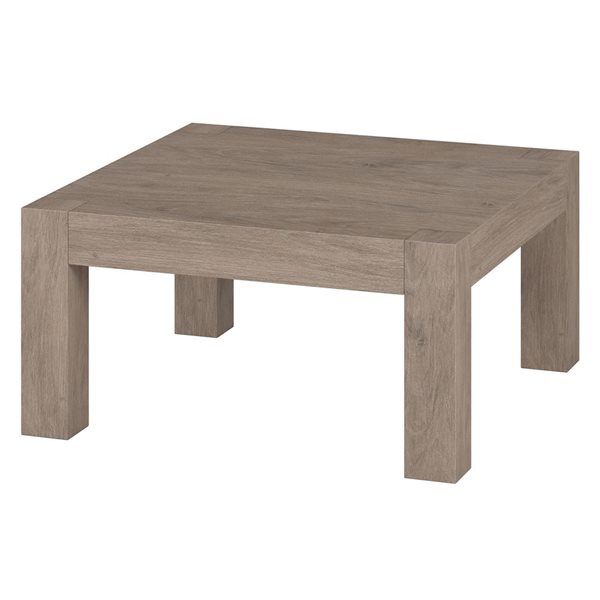 Table basse carrée Langston de Hailey Home gris chêne en composite