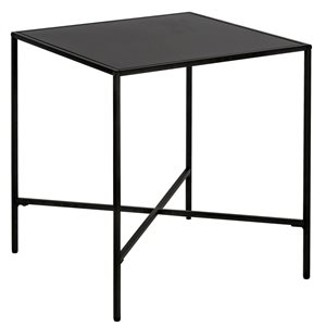 Hailey Home Henley Black Metal Square End Table