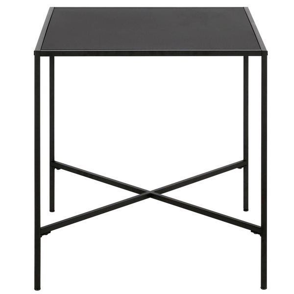 Hailey Home Henley Black Metal Square End Table