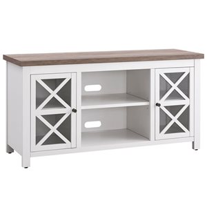 Hailey Home Colton White Grey Oak TV Stand for TVs up to 55-in