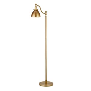 Hailey Home Beverly 65-in H Brass Floor Lamp w/ Metal Shade