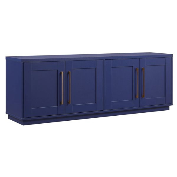 Hailey Home Tillman Dark Blue TV Stand for TVs up to 75-in