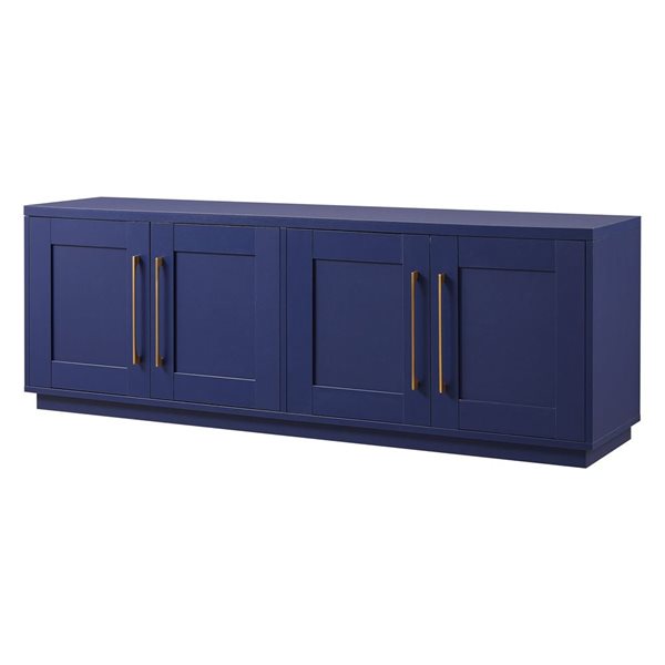 Hailey Home Tillman Dark Blue TV Stand for TVs up to 75-in