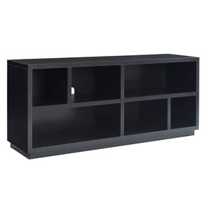 Hailey Home Bowman Black Grain TV Stand for TVs up to 65-in