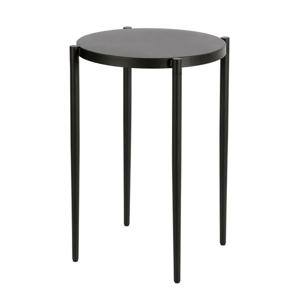 Hailey Home Wayne Black Metal Round End Table