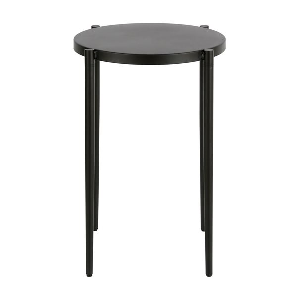 Hailey Home Wayne Black Metal Round End Table