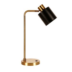 Hailey Home Thew 20.75-in H Brass Table Lamp with Metal Shade