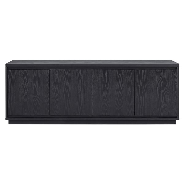 Hailey Home Presque Black Grain TV Stand for TVs up to 75-in