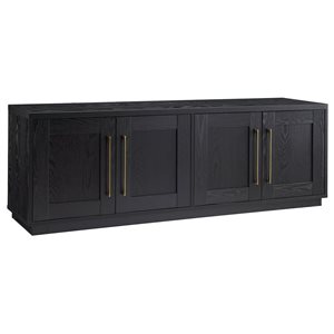 Hailey Home Tillman Black Grain TV Stand for TVs up to 75-in