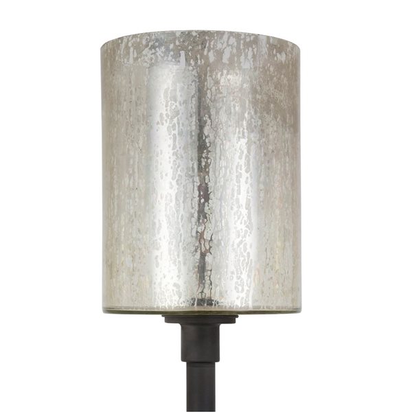 Hailey Home Numit 68-in H Black Floor Lamp w/ Mercury Glass Shade