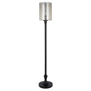 Hailey Home Numit 68-in H Black Floor Lamp w/ Mercury Glass Shade