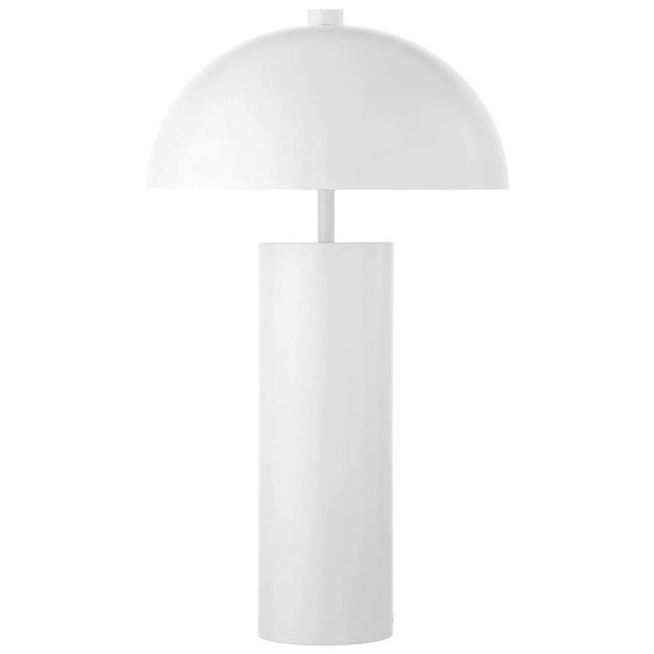 Lampe de table York de Hailey Home 27 po h. fini blanc mat avec abat-jour en métal