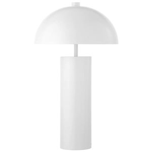 Lampe de table York de Hailey Home 27 po h. fini blanc mat avec abat-jour en métal