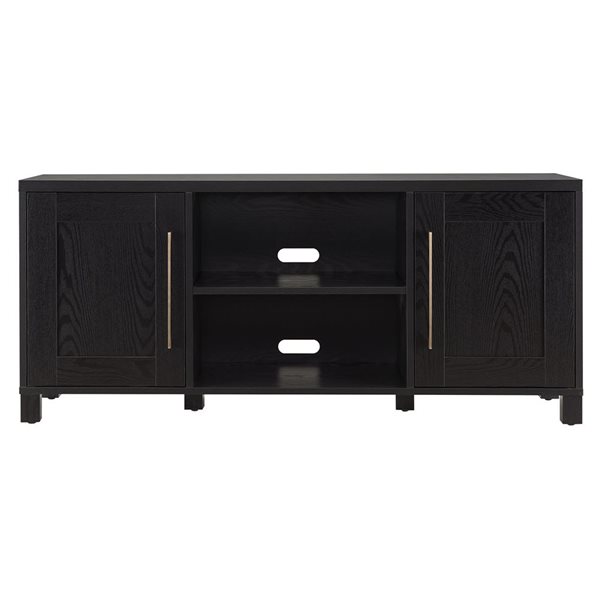 Hailey Home Chabot Black Grain TV Stand for TVs up to 65-in