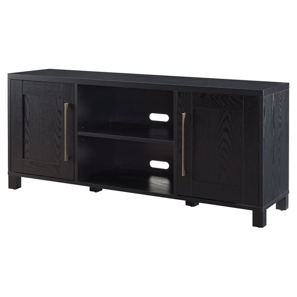 Hailey Home Chabot Black Grain TV Stand for TVs up to 65-in