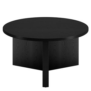 Table basse ronde Anders de Hailey Home noir en composite