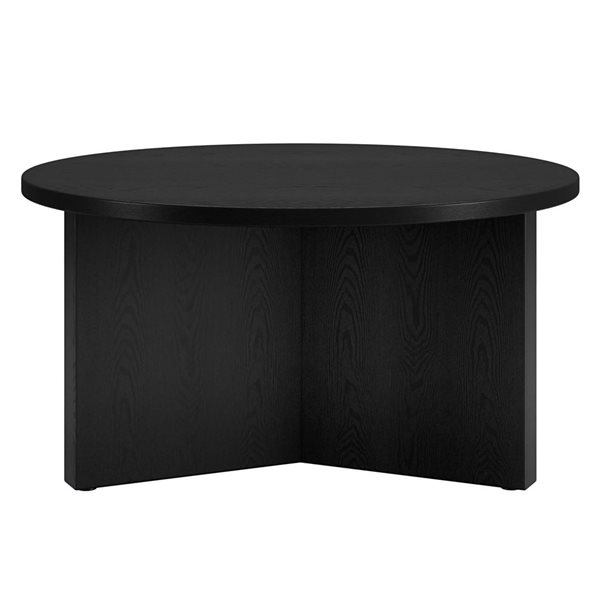 Hailey Home Anders Black Round Composite Coffee Table