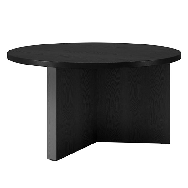 Hailey Home Anders Black Round Composite Coffee Table