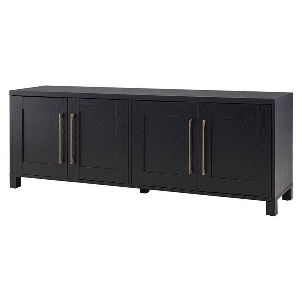 Hailey Home Chabot Black Grain TV Stand for TVs up to 75-in