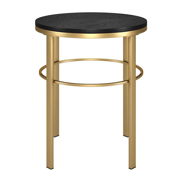 Hailey Home Gaia Brass Composite Round End Table