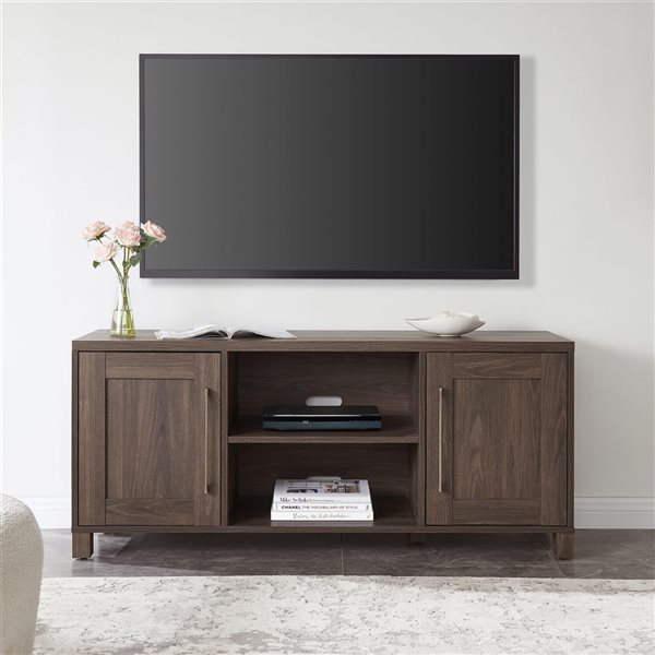 Hailey Home Chabot Brown TV Stand for TVs up to 65-in