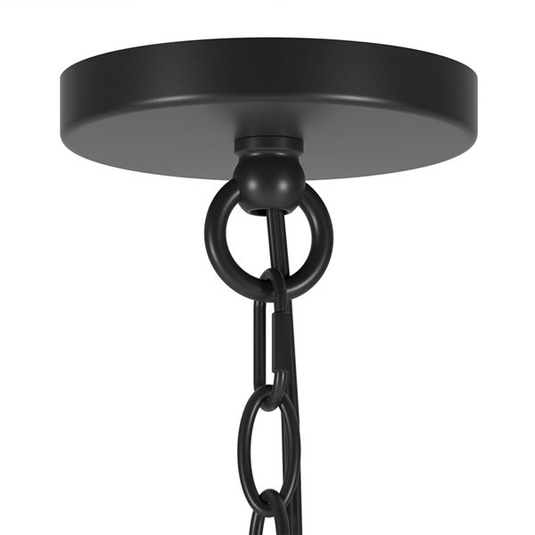 Hailey Home Verona 11-in W Black Pendant Ceiling Light w/ Clear Glass Shade