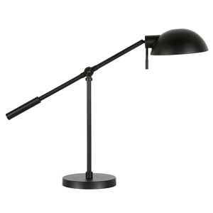 Hailey Home Dexter 23.25-in H Blackened Bronze Metal Boom-Style Arm Table Lamp