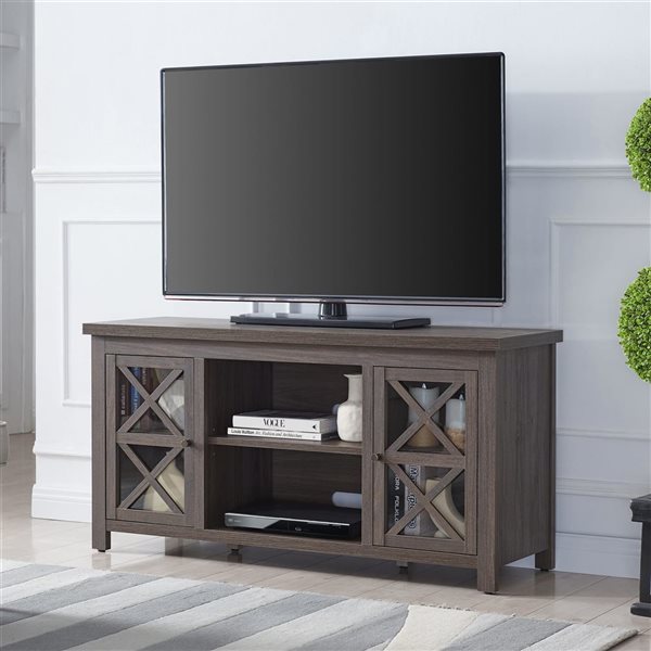 Hailey Home Colton Brown TV Stand for TVs up to 55-in