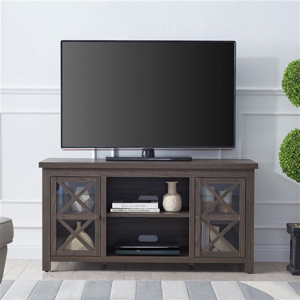 Hailey Home Colton Brown TV Stand for TVs up to 55-in