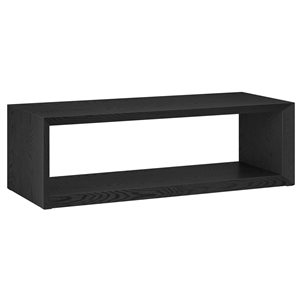 Table basse Osmond de Hailey Home grand format grain de bois noir en composite