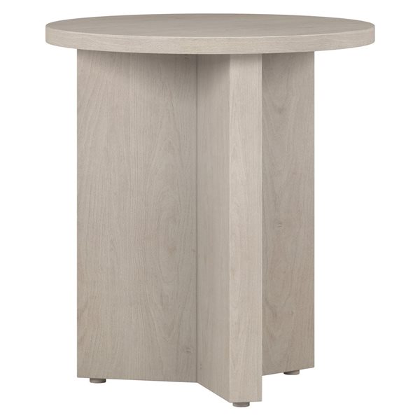 Hailey Home Anders White Composite Round End Table